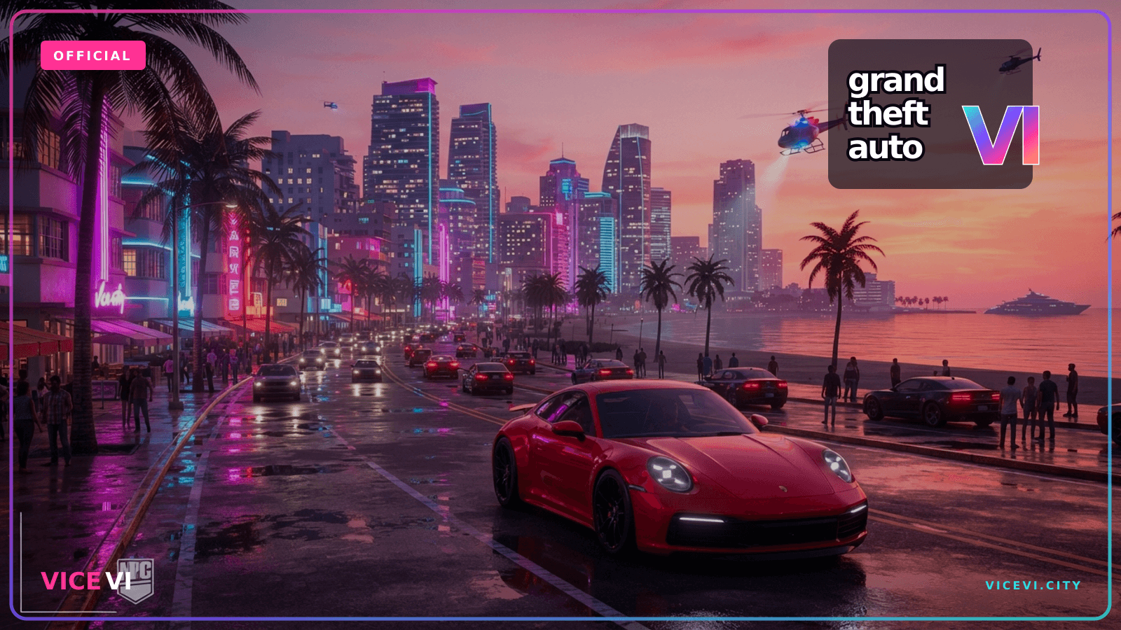 ROCKSTAR NEWS — original Vice City-inspired VICE VI editorial illustration